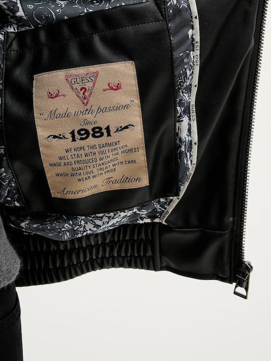 Μπουφάν από Δερματίνη Jet Black