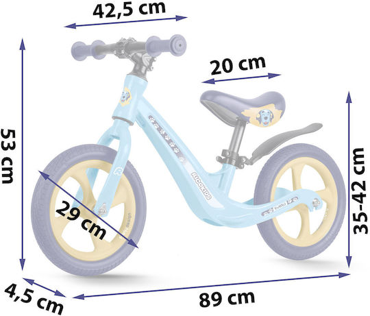 Ricokids Παιδικό Ποδήλατο Ισορροπίας Μπεζ