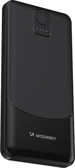 Wozinsky Wpower 10000mAh with 2 USB-A Ports and USB-C Port Black