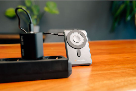 Verbatim Charge'n'Go 2C MagSafe Power Bank 5000mAh Γκρι