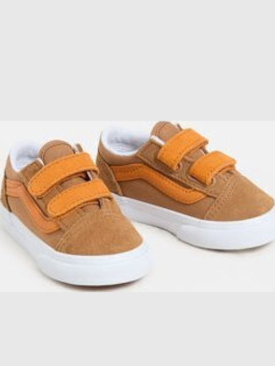 Old Skool V Παιδικά Sneakers με Σκρατς Καφέ VN000CTGWNR