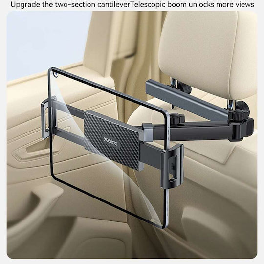 Yesido Car Mobile Mount with Adjustable Hooks Black