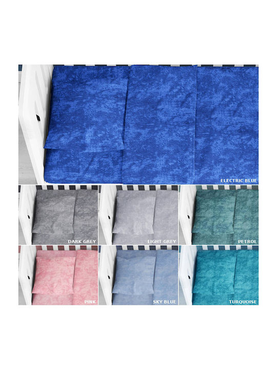 Dimcol Bebe Față de pernă pentru bebeluși din 100% bumbac Electric Blue 45x35cm