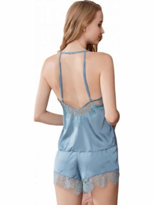 Intimonna Winter Damen Pyjama-Set Blue