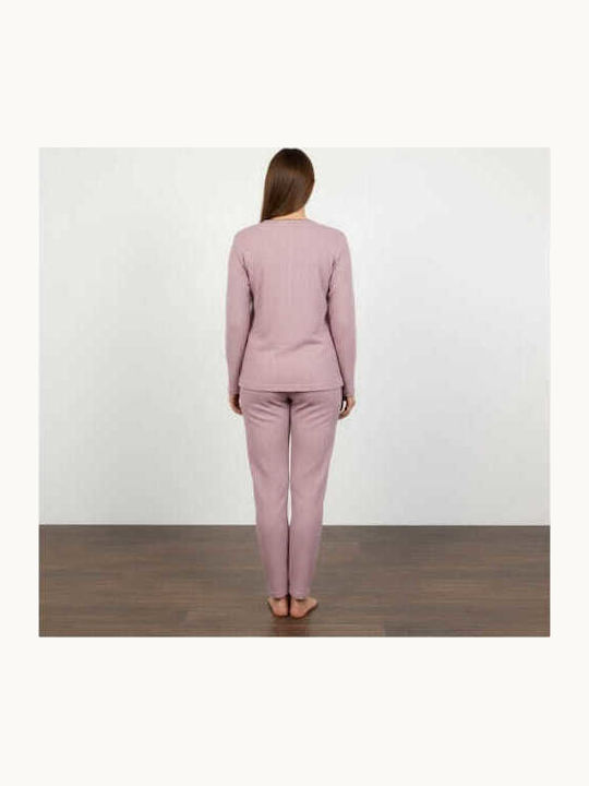 Asel Winter Women's Pyjama Set Pink