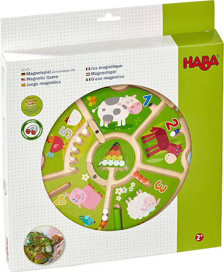 Haba Labirint Joc Magnetic "Farmă" din Lemn pentru 24++ Luni