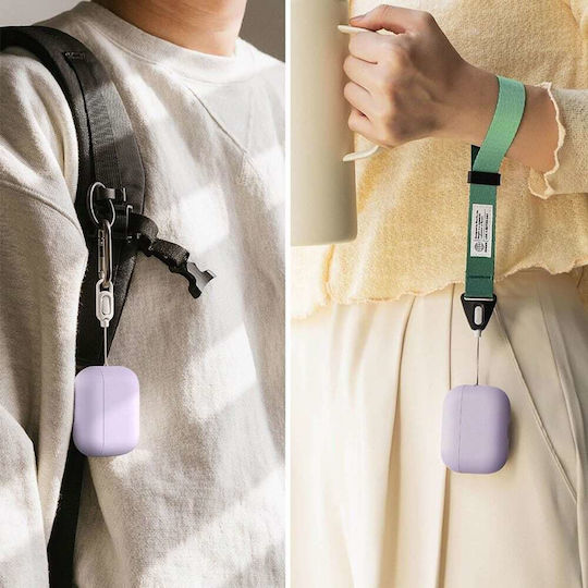 Ringke Silicone Case Silicone with Hook Light Purple for Apple AirPods Pro 3
