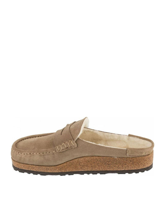 Shearling Winter Women's Slippers Brown