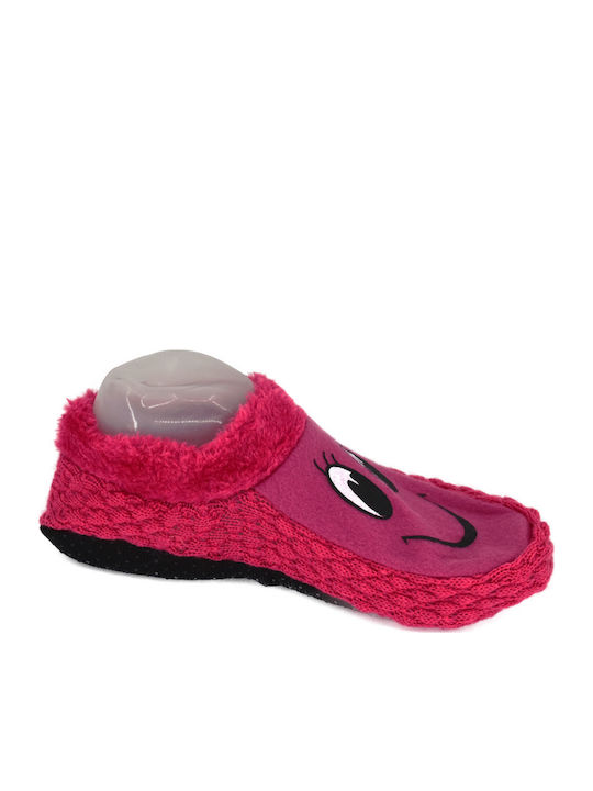 Woolen Winter Women's Slippers Pink