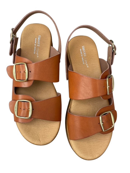 Damenplattformen Tabac Braun