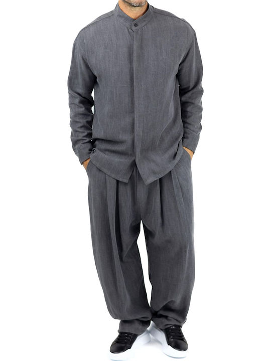 Παντελόνι σε Loose Εφαρμογή Dark Grey