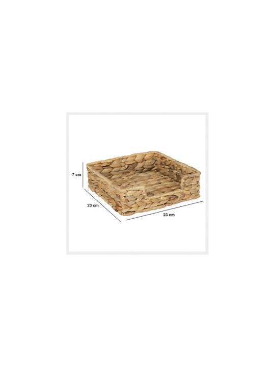 Χαρτοπετσετοθήκη Ξύλινη Μπεζ 23x23x7cm AT0014