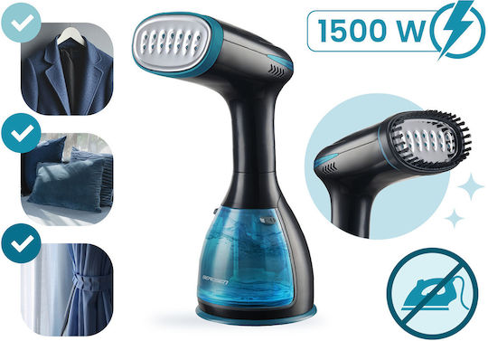Berdsen Ατμοκαθαριστής Ρούχων Χειρός 1500W Μαύρος