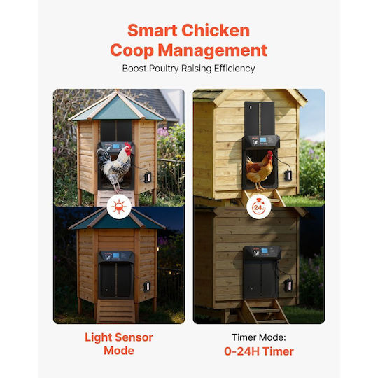Vevor Automatic Chicken Coop Door 33x40.5cm