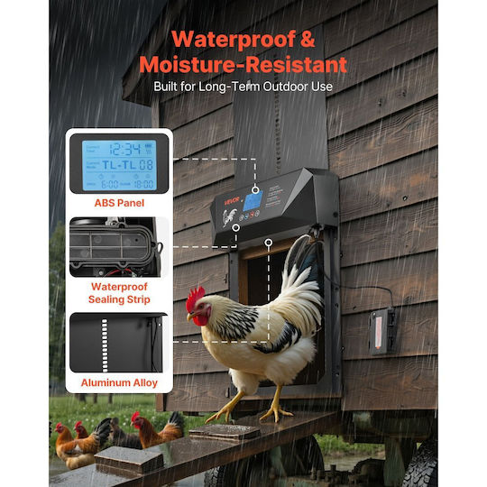 Vevor Automatic Chicken Coop Door 33x40.5cm