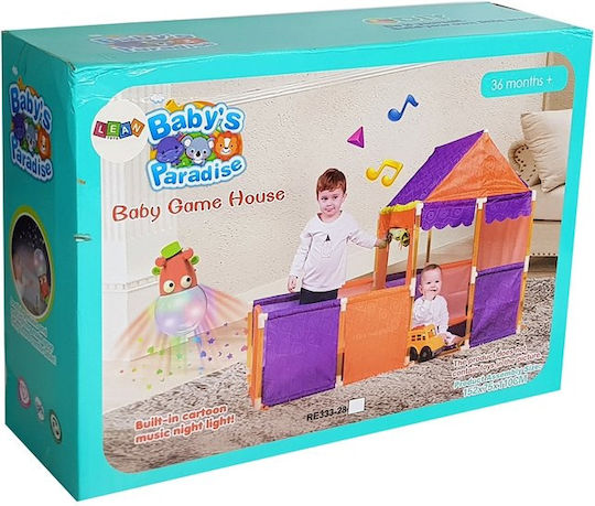 Lean Toys Детски шатър Малка къща Оранжев за 3 18 години и нагоре