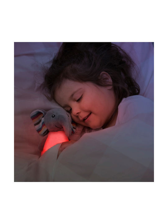 Zazu Nursery Night Light Elly The Elephant Usb Gray With Sensor