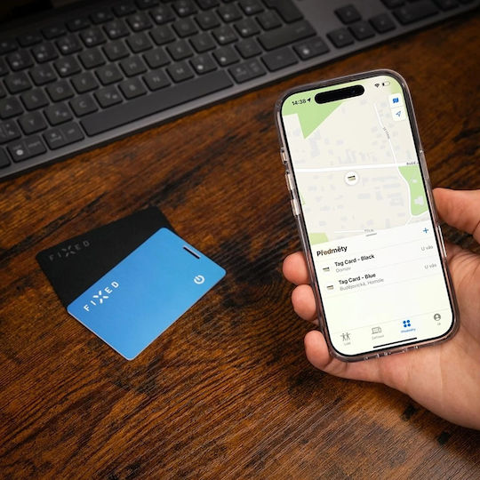Fixed Fixed Tag Card 2 Apple Find My Blue Rechargable