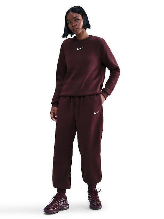 Sportswear Phoenix Παντελόνι Φόρμας Fleece Burgundy