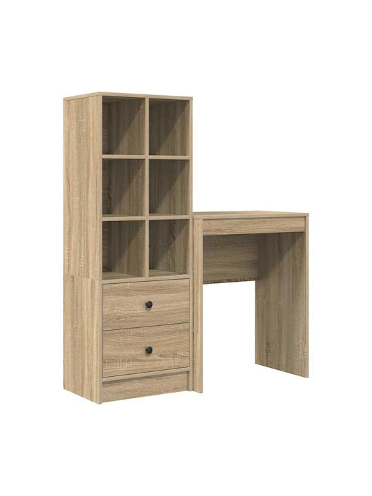 Kids Desk with Library Samona Beech 60x40x76cm