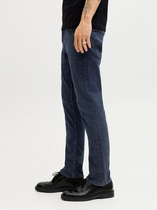 Herren Jeanshose Elastische Slim Straight Fit Blaue