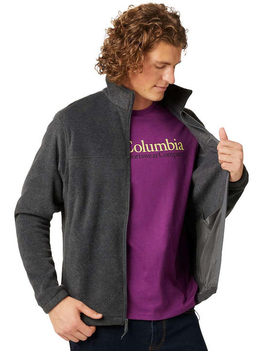 Men's Fleece Cardigan Dark Grey