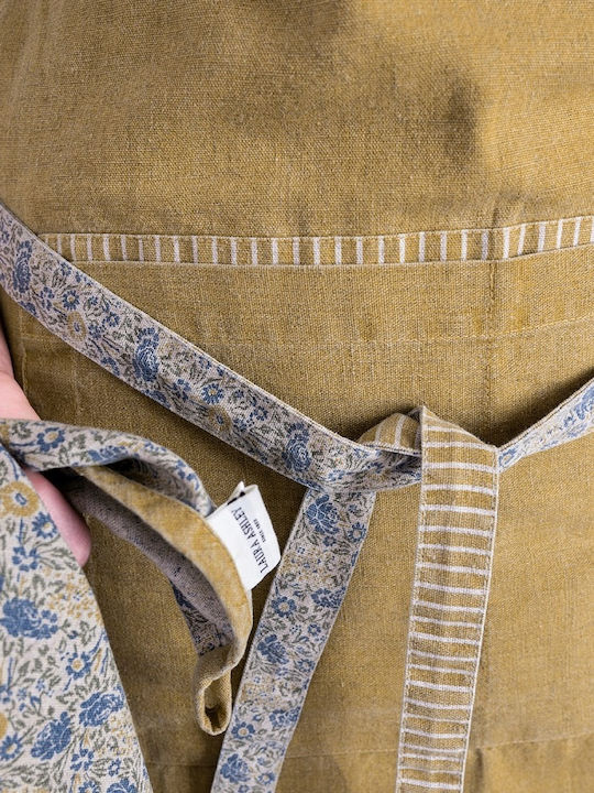 Laura Ashley Clematis Ποδιά Κουζίνας με Πετσέτα Κίτρινη 78x85cm 183134