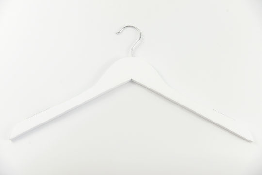 3 Pieces Wooden Clothes Hangers 44.5cm White