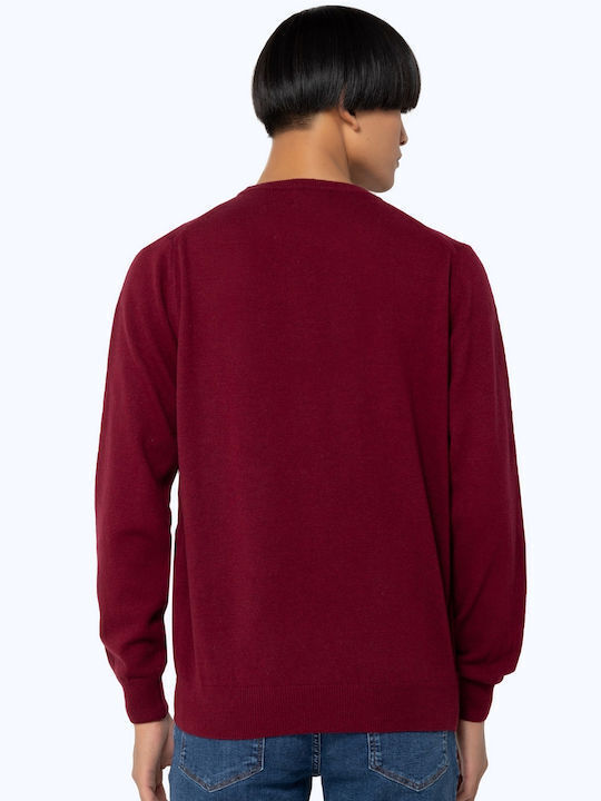 Langarm Burgundischer Pullover