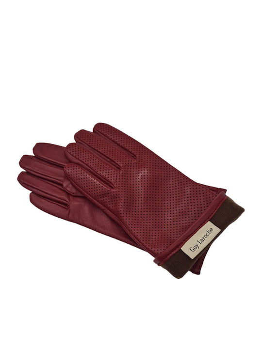 Burgundisch Leder Handschuhe