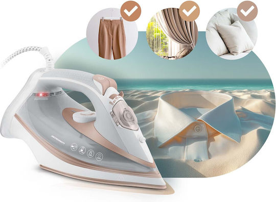 Berdsen Σίδερο Ατμού 3000W με Κεραμική Πλάκα White