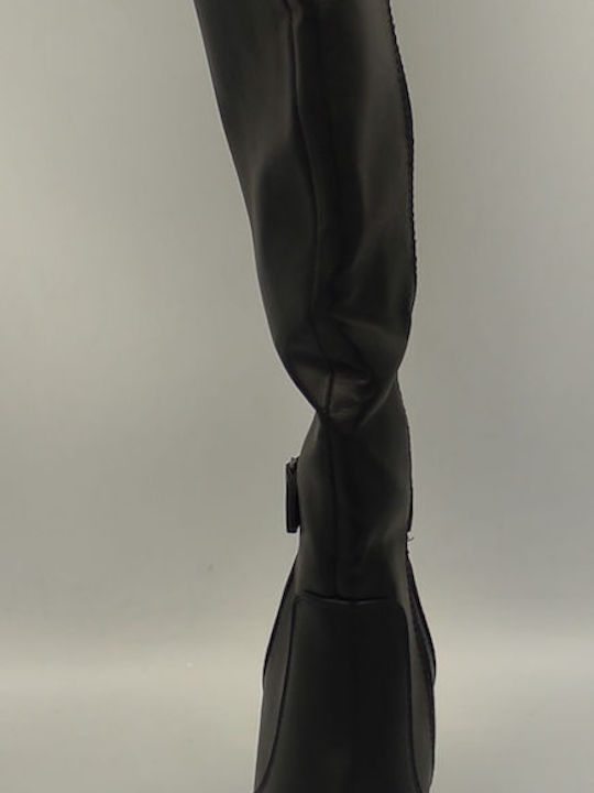 High Heel Women's Boots with Rubber Black