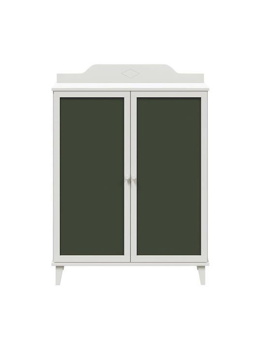 Δίφυλλη Ντουλάπα Λευκή 80x40x110cm Δίφυλλη Ντουλάπα Λευκή 80x40x110cm