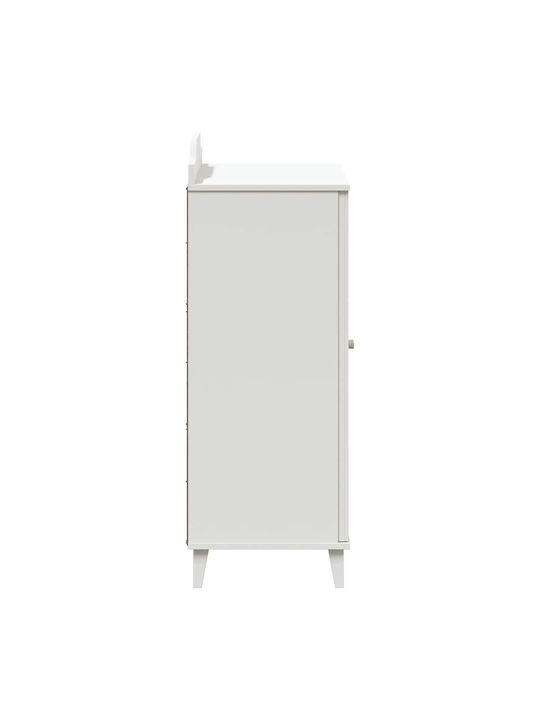 Δίφυλλη Ντουλάπα Λευκή 80x40x110cm
