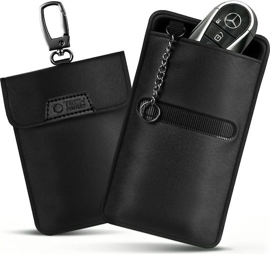 Car Key Cover Case made of for Universal in Black Color