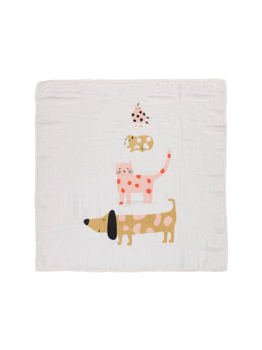 Laessig Shoulder Burp Cloth Orange 80x80cm. 3pcs
