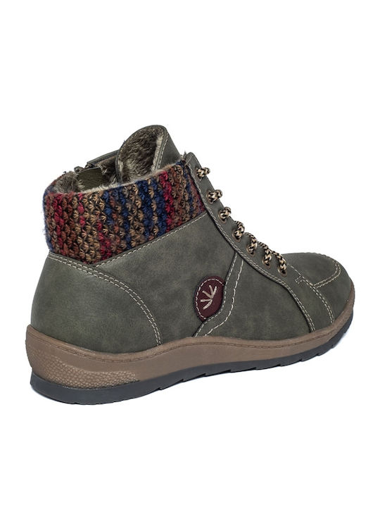 Stiefeletten Damen Grün
