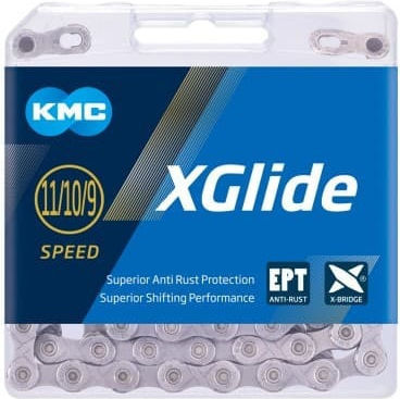 KMC Chain Αλυσίδα Ποδηλάτου 9 / 10 / 11 Ταχυτήτων 126L Ασημί