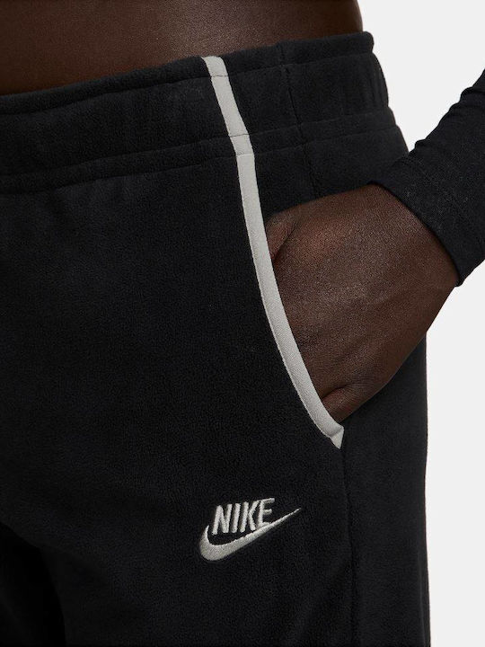 Παντελόνι Φόρμας Καμπάνα Fleece Μαύρο