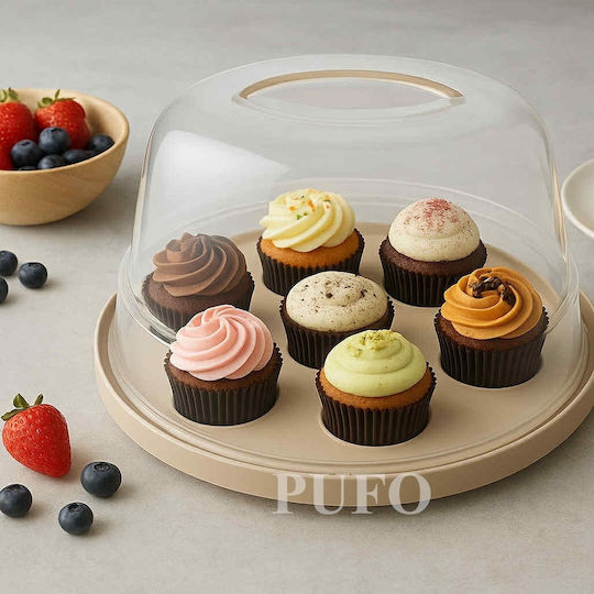 Cake Stand Transparent 28x28cm