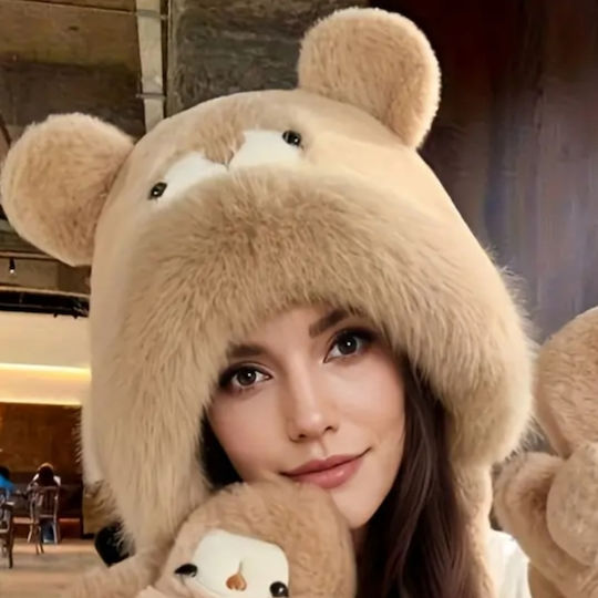 Beanie Unisex Căciulă Tricotat în culoarea Maro