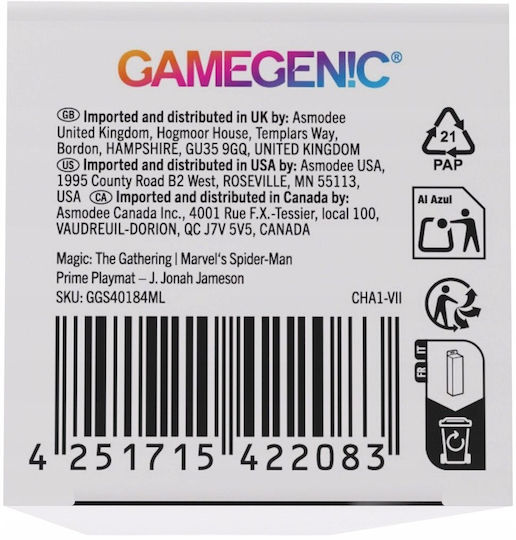 Gamegenic Magic Gathering Marvel's Spider-man Prime Playmat J Jonah Jameson