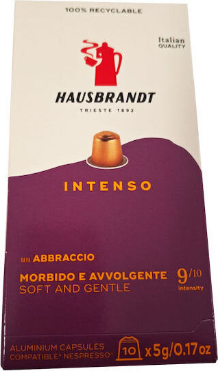 Hausbrandt Capsule Espresso Intenso Compatibile cu Mașini Nespresso 100 bucăți