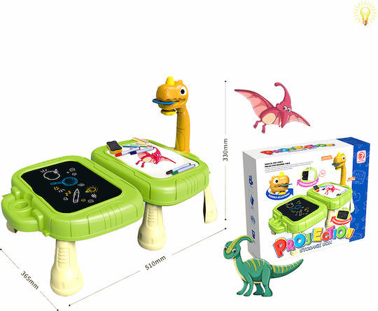 Playful Mario Children's Painting & Dinosaur Projector Storage Table