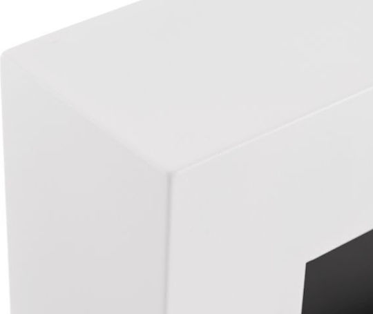 Bioethanol Fireplace Standing 90cm Box White