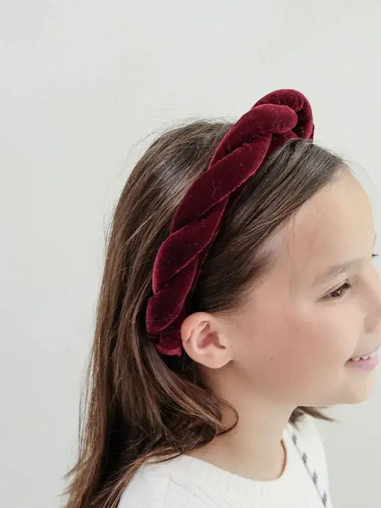 Mimi & Lula Kids Headband Twist Velvet Alice Red