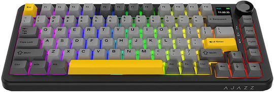 Ajazz AK820 Max Plus Gaming Mechanical Keyboard Tenkeyless with Mailard switches and RGB lighting (English US) Starry Night Grey