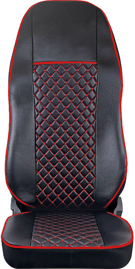 Smartic Autositzbezug 2Stück Leder Schwarz