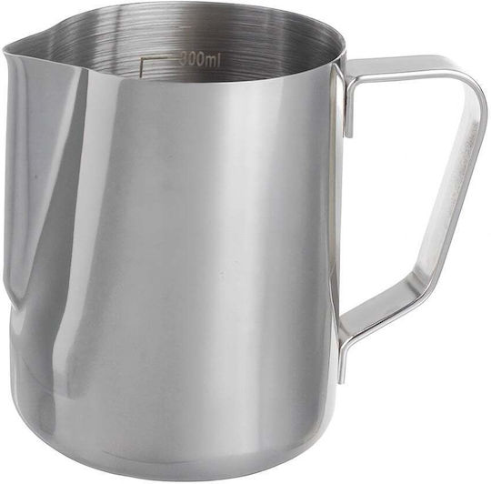 Pufo Stainless Steel Graduated Jug Milk Frothing Pitcher Barista Style Cappuccino Jug Handle 350 Ml