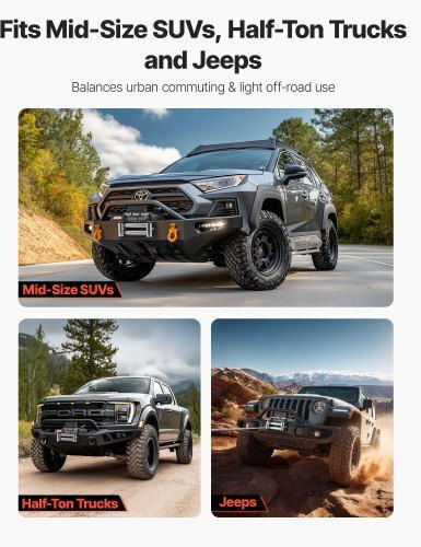 Vevor Electric 4x4 Car Winch 12V with Towing Capacity 4500kg